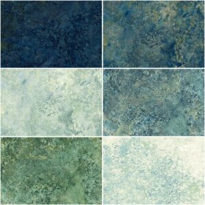 Linda Ludovico Stonehenge Gradations II Blue Planet Chips 42 5-inch Squares Charm Pack Northcott, Assorted, CGRAD42-48