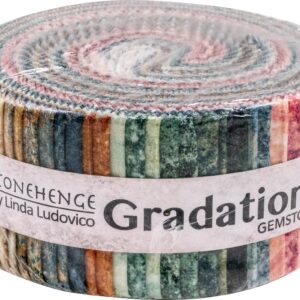 Linda Ludovico Stonehenge Gradations II Gemstone Strips 40 2.5-inch Strips Jelly Roll Northcott, Assorted, SGRAD40-680