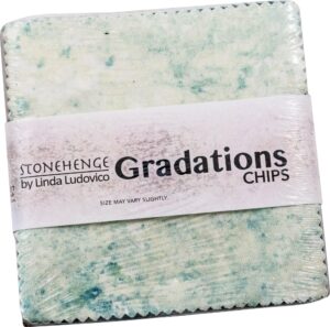 linda ludovico stonehenge gradations ii blue planet chips 42 5-inch squares charm pack northcott, assorted, cgrad42-48