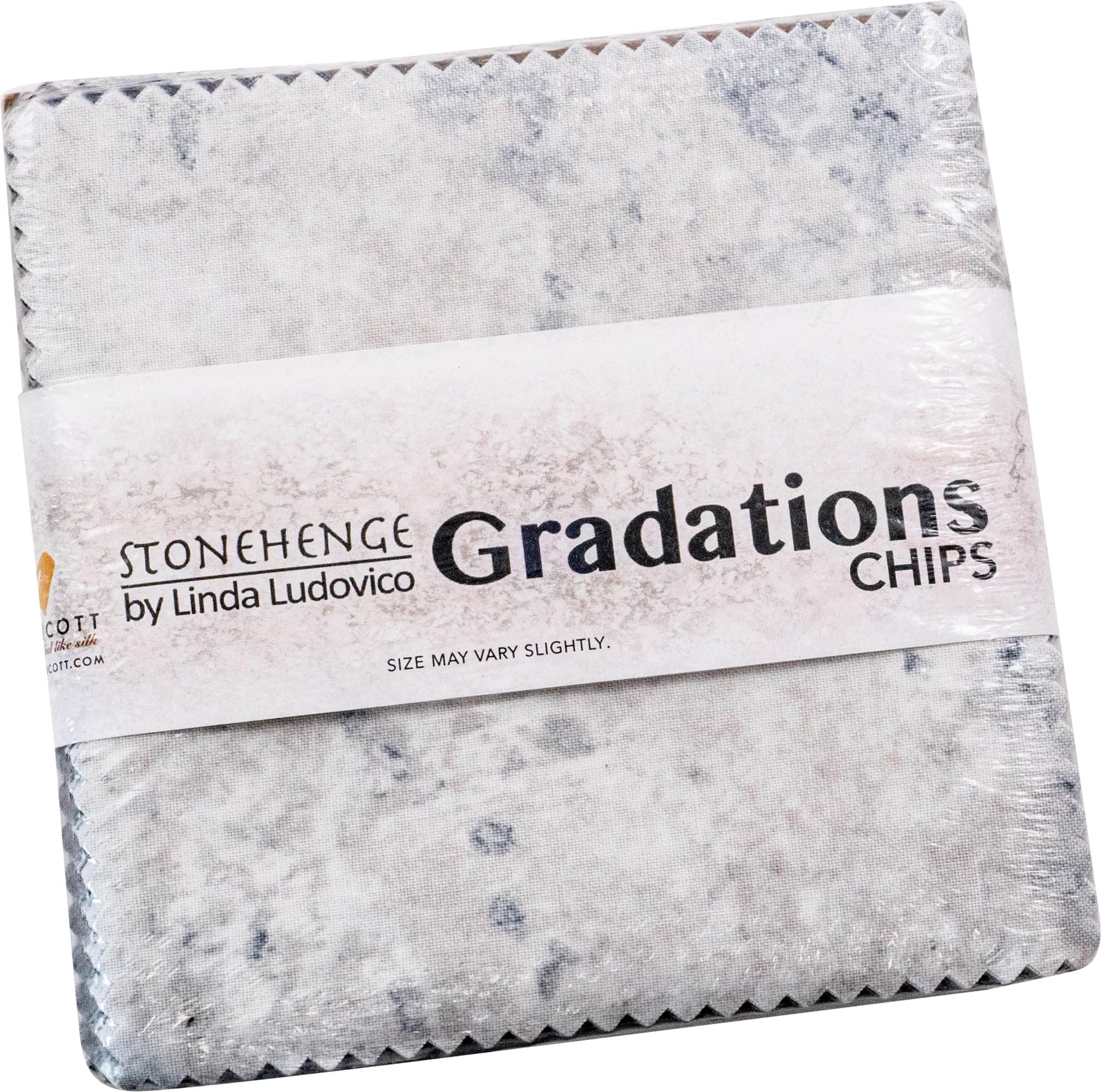 Linda Ludovico Stonehenge Gradations II Graphite Chips 42 5-inch Squares Charm Pack Northcott, Assorted, CGRAD42-99