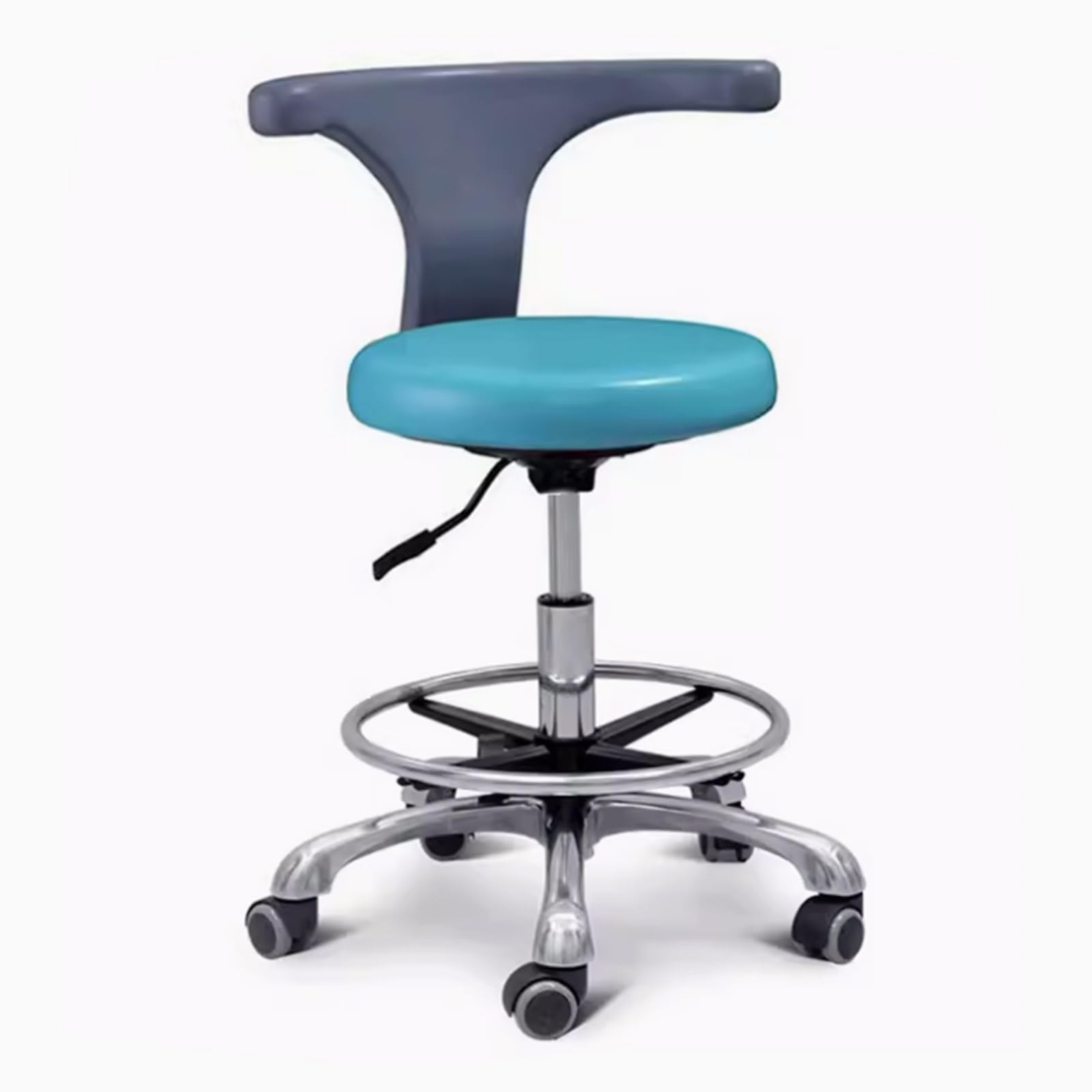 SFKLYU Dentist Chair Dental Stool with Lumbar Support Rolling Chair, Swivel Salon Chair for Drafting, Computer, Hospital, Clinic, Dental, Home,A2