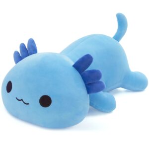 miaohaha plush axolotl toy plush pillow axolotl stuffed animal toy cute plushies kids plush toy pillow(blue,30cm/11.8in)