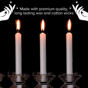 Simply Soson Vigil White Taper Candles Bulk - 112 Church Candles with drip Protectors - White Candles, Ritual Candles, Memorial Candles, Tapered Candles