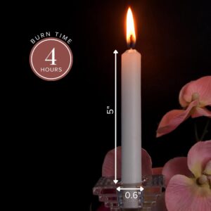 Simply Soson Vigil White Taper Candles Bulk - 112 Church Candles with drip Protectors - White Candles, Ritual Candles, Memorial Candles, Tapered Candles