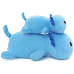 MIAOHAHA Plush Axolotl Toy Plush Pillow Axolotl Stuffed Animal Toy Cute Plushies Kids Plush Toy Pillow(Blue,30cm/11.8in)