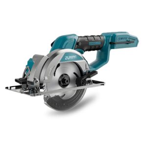 zuyiyi 5-1/2" cordless circular saw for makita 18v battery, brushless 6600rpm max cutting depth 2" (90°), compact tile saw for wood, tile, soft metal, plastic cutting (no battery)