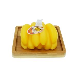 1 Banana Shaped Candles Scented 1 Bamboo Candlestick Tray,Cute Decorative Candle,Smokeless Candles Scented,Home Decoration Aesthetic Candle,Photo Prop,Valentine,Novelty Candles Birthday