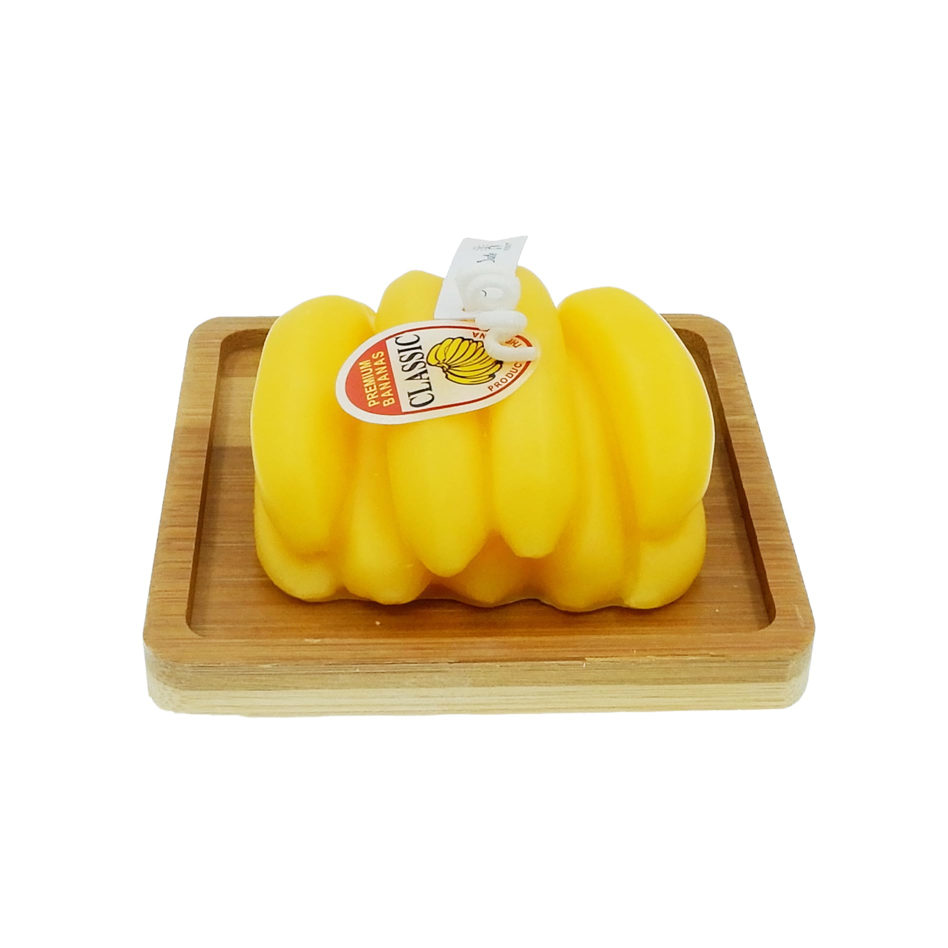 1 Banana Shaped Candles Scented 1 Bamboo Candlestick Tray,Cute Decorative Candle,Smokeless Candles Scented,Home Decoration Aesthetic Candle,Photo Prop,Valentine,Novelty Candles Birthday