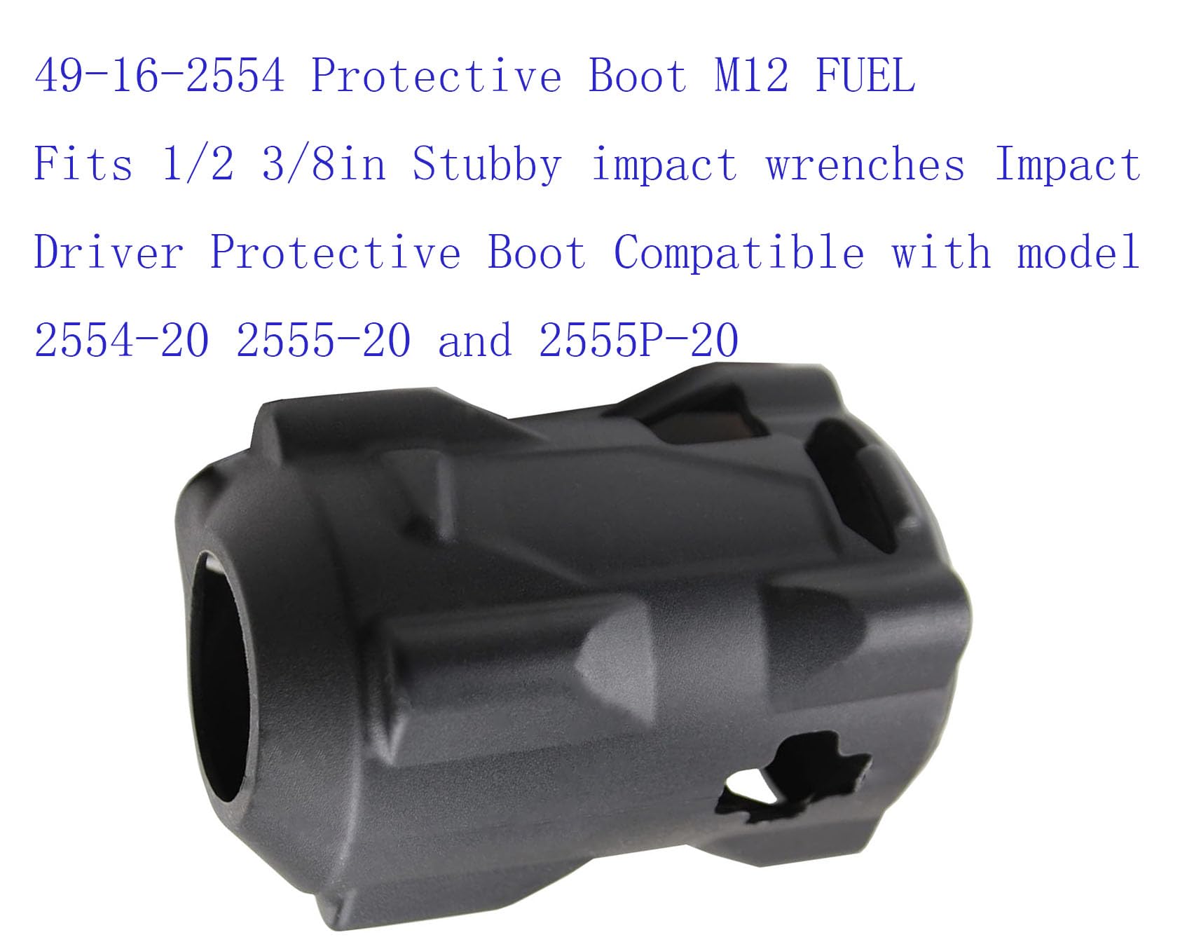 VIGORVIL 49-16-2554 Protective Boot M12 FUEL Fits 1/2 3/8in Stubby impact wrenches Impact Driver Protective Boot Compatible with model 2554-20 2555-20 and 2555P-20