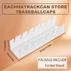 SGELMA 2024Hat Stand for Baseball Caps, 2 Pcs No Install Acrylic Hat Organizer for 14 Baseball Caps, Hat Racks for Baseball Caps Display and Organizer for Bedroom, Closet, Dresser, Office (open2)