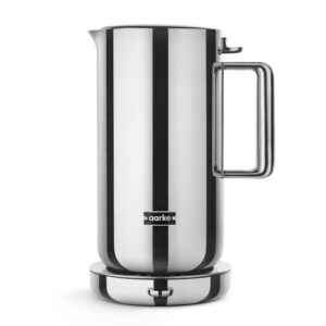 aarke kettle | stainless steel hot water kettle | 360° swivel base | 1.2l / 5 cups - steel