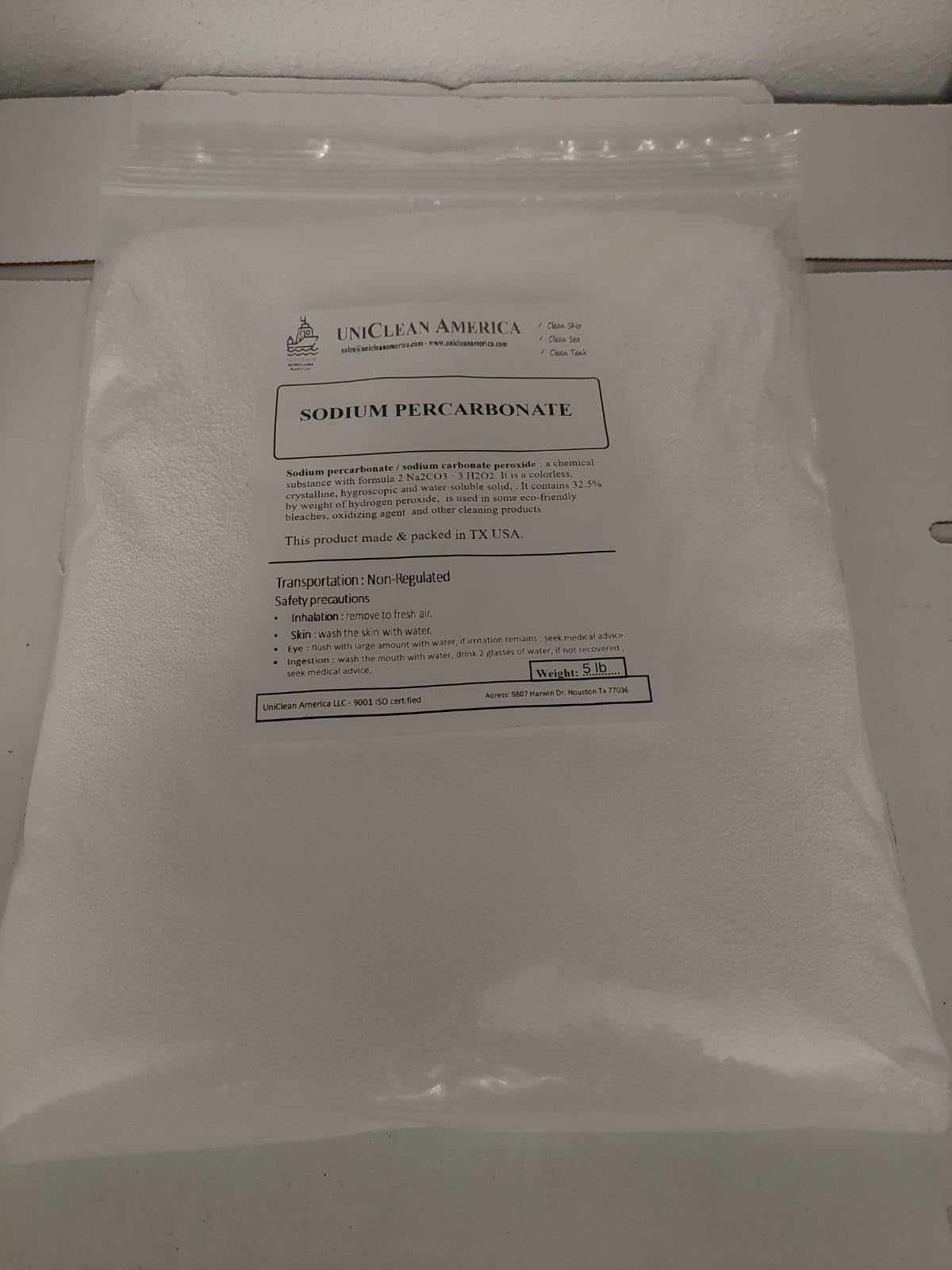 UniClean America Sodium PERCARBONATE - Sodium Carbonate Peroxide (5, Pounds)