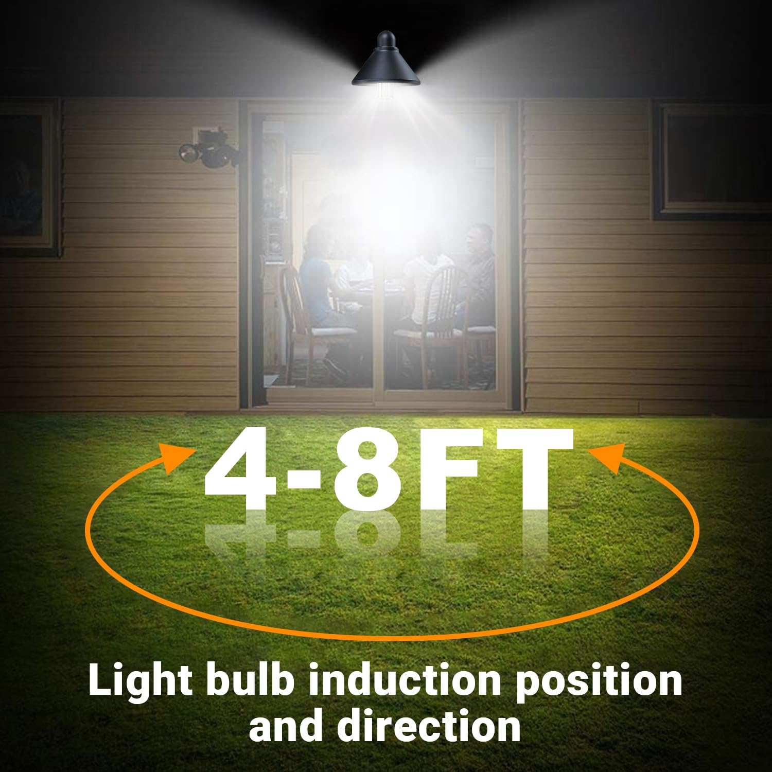 RIUVAO Motion Sensor Light Bulbs 60W（500W Equivalent E26 5000K, Motion Activated Dusk to Dawn Led Corn Light Bulb for Porch Basement Garage, Sensing and Always-ON Two Working Mode Selection