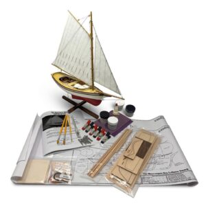 Midwest 951 - Muscongus Bay Lobster Smack 1:24 Model Kit to Build - Model Ship Kit with All Tools, Glue and Paint You Need to Assemble - Easy to Build