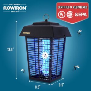 Flowtron Bug Zapper, 1 Acre of Outdoor Coverage with Powerful 40W Bulb & 5600V Instant Killing Grid with Mounting Bracket & Mosquito Attractant Cartridge