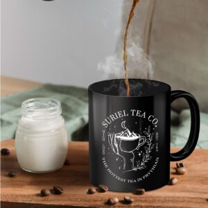 Zomhix Suriel Tea Co Coffee Mug - Suriel Tea Co Mug, A Court of Thorns and Roses Merchandise Cup, Book Lovers Gifts for Women Men, Bookish Gifts, 11oz Ceramic Coffee Mug