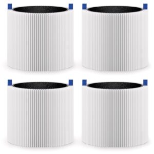 4-Pack Mini Max Replacement Filter Compatible with Blueair Blue Pure Mini Max Air Purifier, FMINI Replacement Filter for Mini Max Blue Pure Air Purifier, Premium H13 HEPA Particle + Carbon Filter