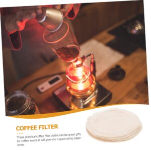 Uonlytech 80 Pcs Coffee Filter Cloth Coffee Filters 4 Portable Espresso Machine Espresso Coffee Machine Espresso Machines Coffee Tea Filter Espresso Pot Coffee Powder Siphon Cotton