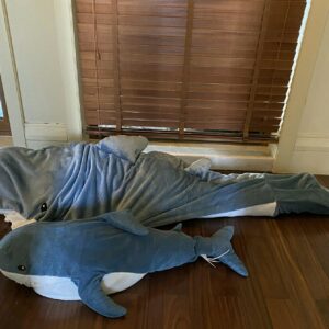 Fancemot Shark Blanket for Kids, Shark Blanket Hoodie Soft Cozy, Shark Blanket Onesie Flannel, Wearable Shark Blanket