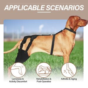 Dog Knee Brace with Side Stabilizers - Support for Dog ACL CCL Cruciate Ligament Injury Joint Pain and Muscle Sore（Size XXL