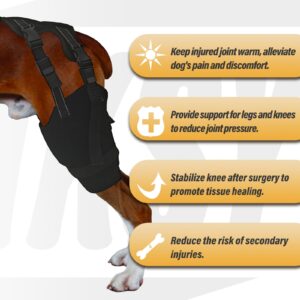 Dog Knee Brace with Side Stabilizers - Support for Dog ACL CCL Cruciate Ligament Injury Joint Pain and Muscle Sore（Size XXL