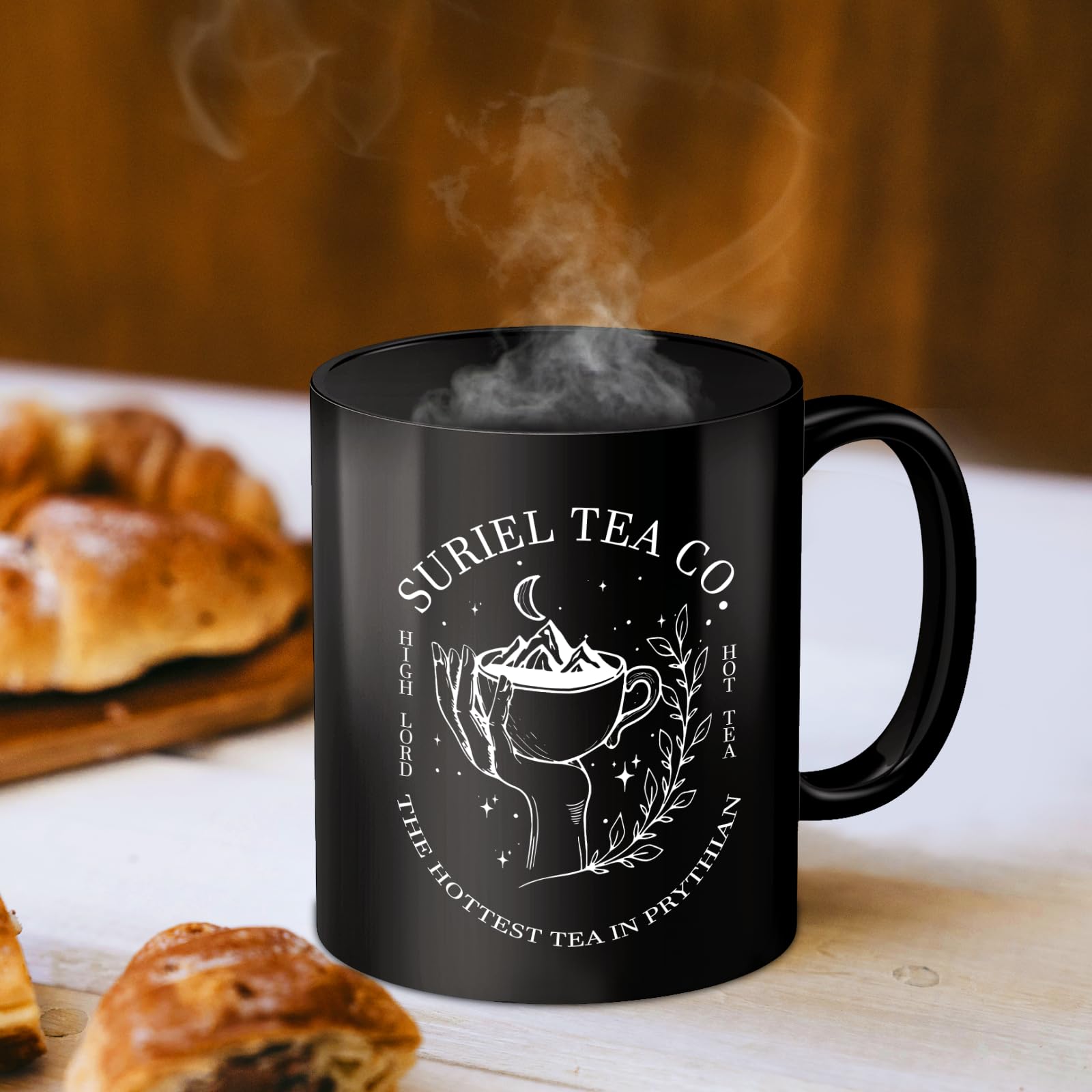 Zomhix Suriel Tea Co Coffee Mug - Suriel Tea Co Mug, A Court of Thorns and Roses Merchandise Cup, Book Lovers Gifts for Women Men, Bookish Gifts, 11oz Ceramic Coffee Mug