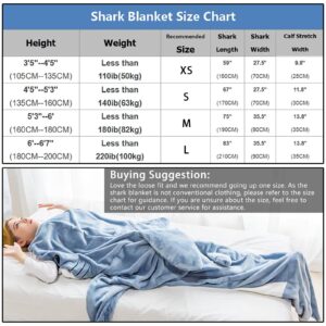 Fancemot Shark Blanket for Kids, Shark Blanket Hoodie Soft Cozy, Shark Blanket Onesie Flannel, Wearable Shark Blanket