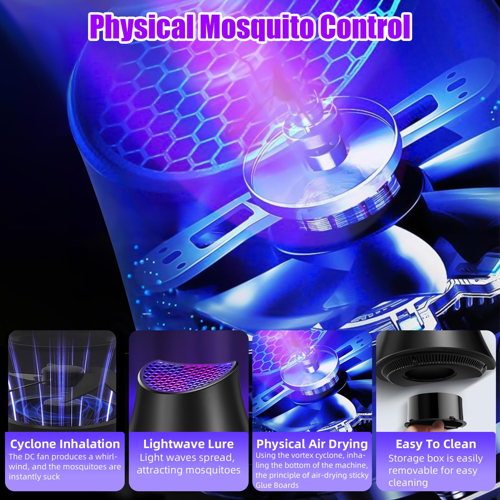 Indoor Insect Trap,Fruit Fly Trap Indoor for Home,Gnat Traps for House, Mosquito Traps,Zapper Fly Traps Catcher for Mosquito Hanging on The Wall,Bugs Trap with UV Light for Indoor,Home