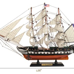 SAILINGSTORY Wooden Model Ship USS Constitution 1/150 Scale Replica Frigate Sailing Warship Model Sailboat Decor