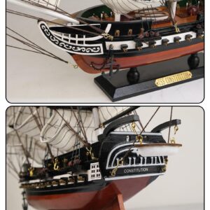 SAILINGSTORY Wooden Model Ship USS Constitution 1/150 Scale Replica Frigate Sailing Warship Model Sailboat Decor