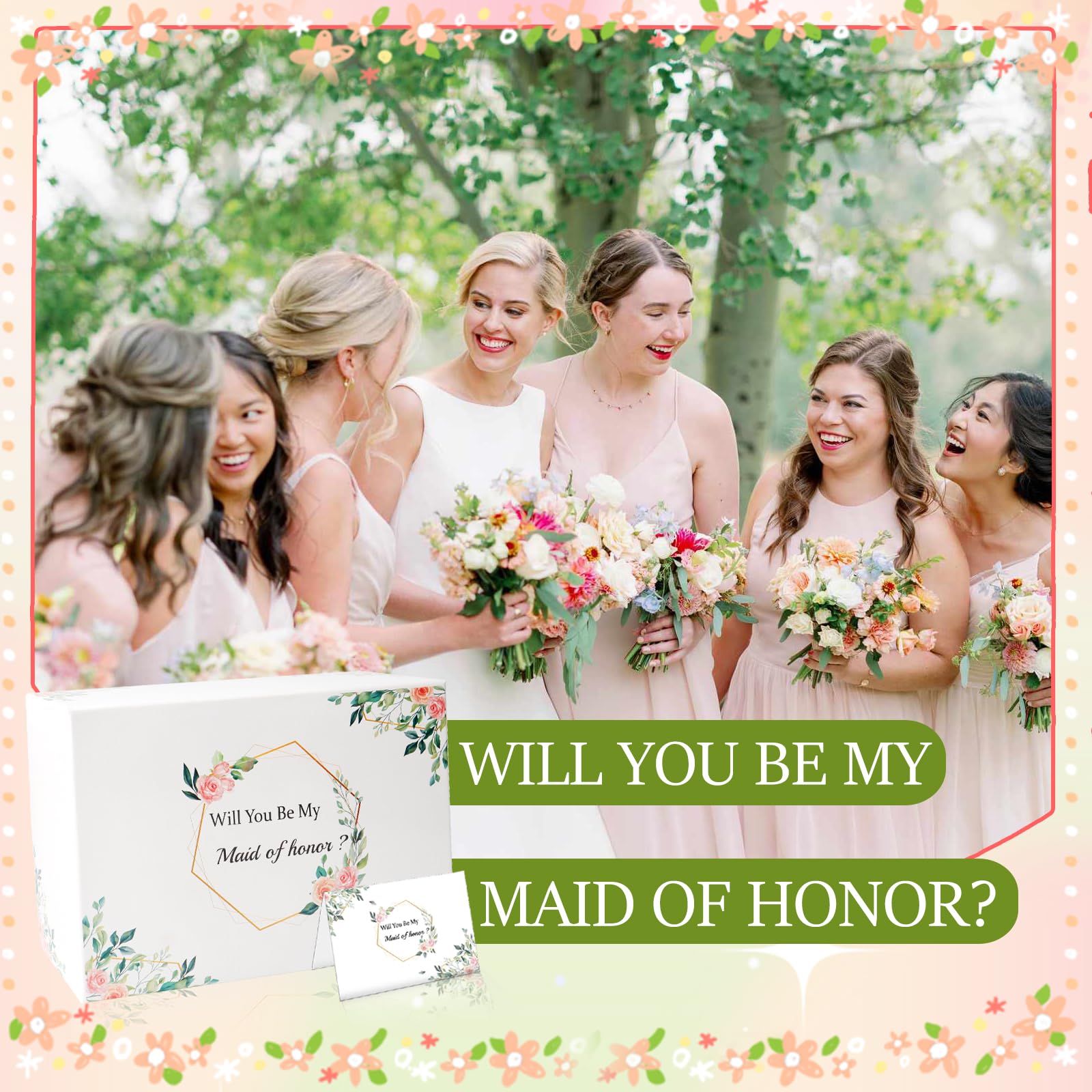 Maid of Honor Proposal Gifts Will You Be My Maid of Honor Box,Maid of Honor Box Proposal Box for Bacheloretter Day 20oz Maid of Honor Box Wine Tumbler Bridal Shower Gifts Set