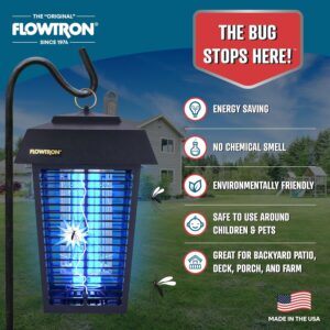 Flowtron Bug Zapper, 1 Acre of Outdoor Coverage with Powerful 40W Bulb & 5600V Instant Killing Grid with Mounting Bracket & Mosquito Attractant Cartridge