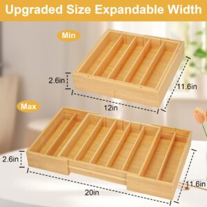 MinBoo Bamboo K Cup Holder for Drawer or Countertop Coffee Pod Holder Expandable K Cup Pod Storage Tea bag organizer K Cup Storage for Coffee Station Home Office and Kitchen