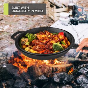 Modern Innovations 3-in-1 Dutch Oven, Cast Iron Pan (3.2QT) and Cast Iron Skillet (1.6QT) Combo, Cast Iron Pan with Lid, Preseasoned Cast Iron Pots and Pans Set, RV or Lodge Camping Cast Iron Set