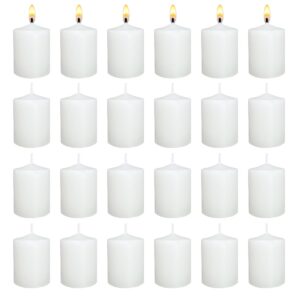 white votive candles long burn time unscented candles votives bulk pack of 24 small pillar candles