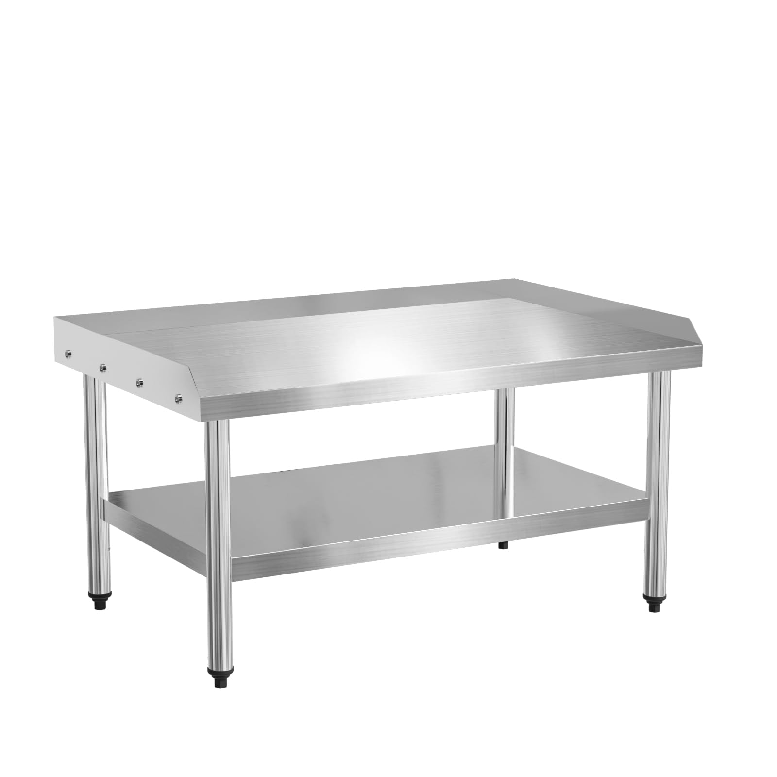 ROVSUN Stainless Steel Equipment Stand, 48" L x 30" W x 26" H NSF Stainless Steel Table Grill Stand Table with Adjustable Undershelf for Commercial Kitchen Restaurant Hotel Home