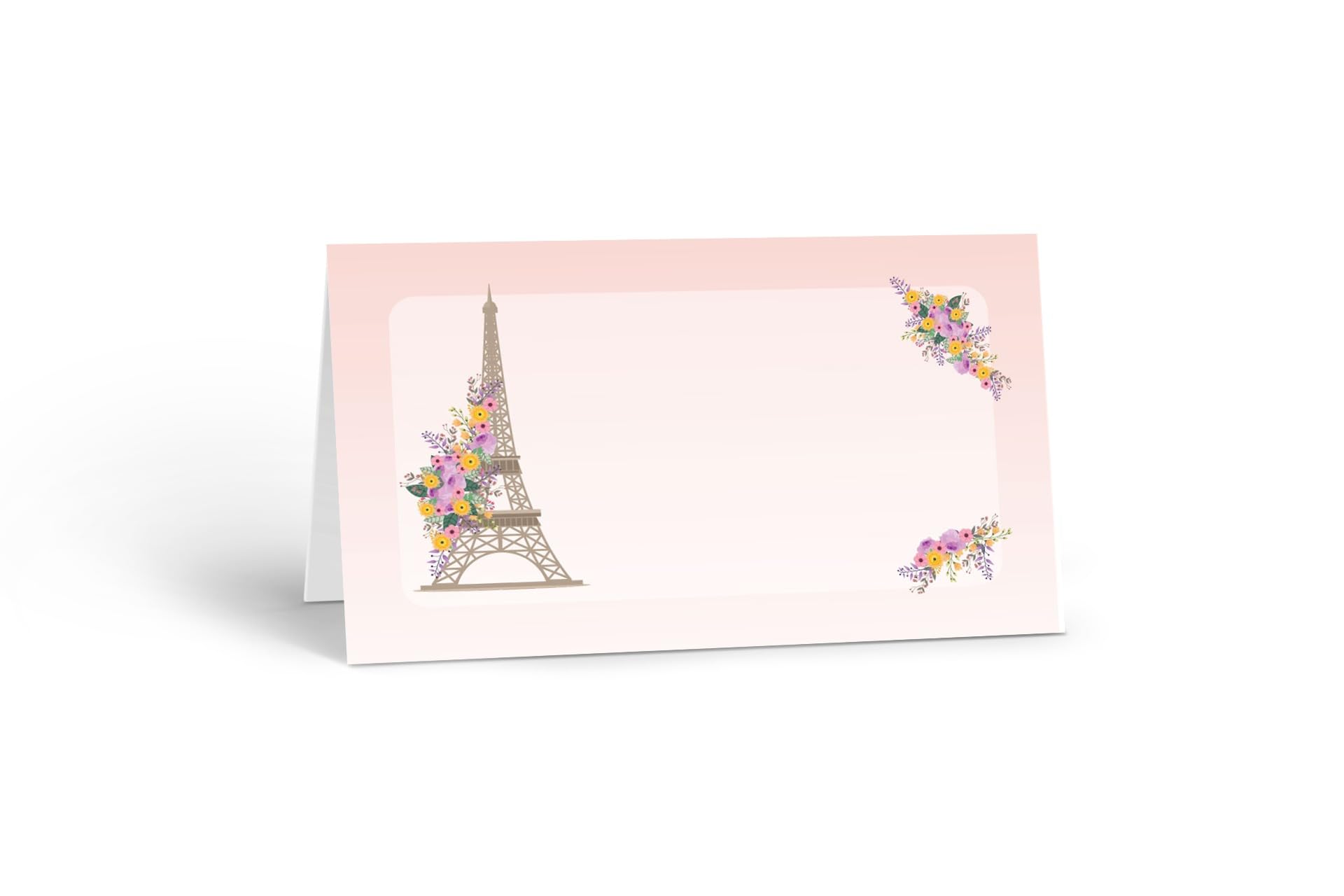 Stonehhouse Collection | Eiffle Tower Themed Birthday Table Tents | Paris Party Place Card Holders | Paris Celebration | 25 Count (Eiffle Tower)