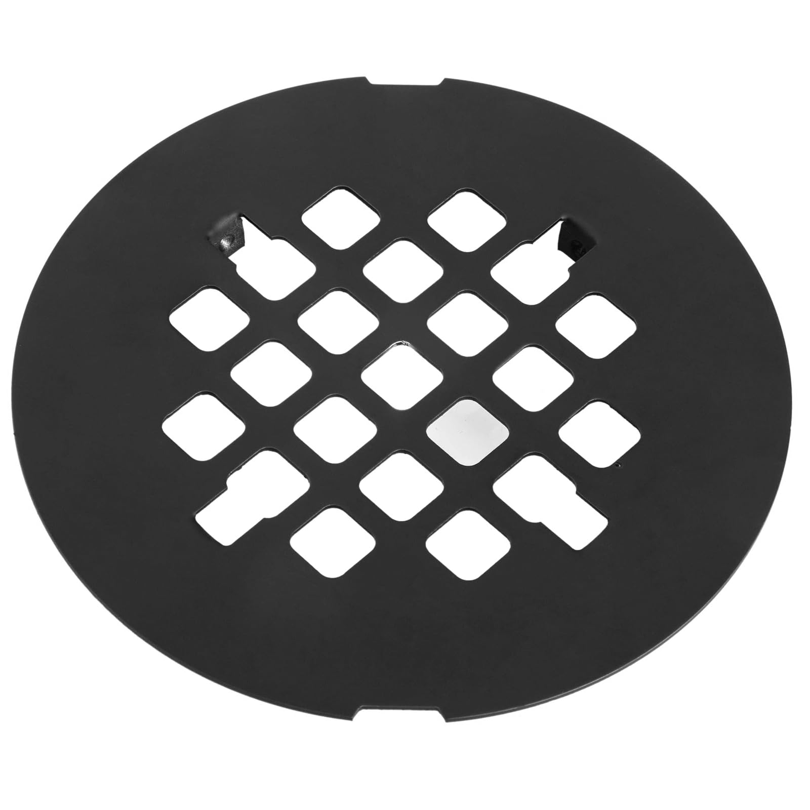 MUZISST 4-1/4” OD Snap-in Round Shower Drain Cover, Shower Drain Hair Catcher Replacement Floor Drainer, Sturdy and Durable Drain Cover, Easy to Install, Matte Black