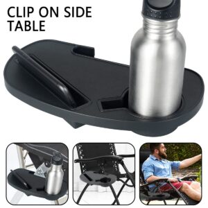 Gravity Chair Tray, Recliner Side Cup Holder for Water Cups Snacks Storage, Removable Chair Cup Holder, Fold Lounge Chairs, Portable Lawn Chair Side Table for Beach Fishing Trip Picnic