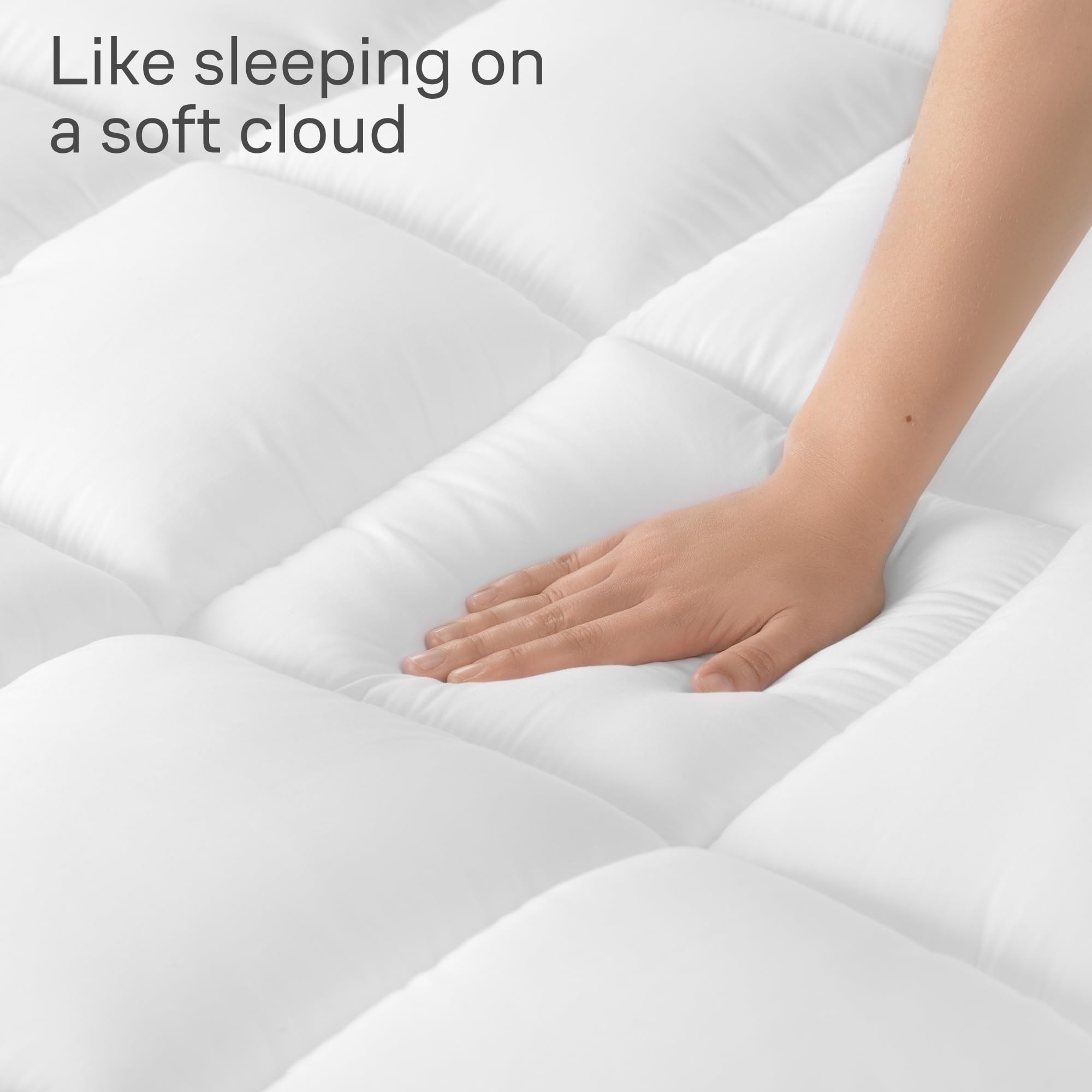 Ultra Soft 2 Inch Twin Mattress Topper - Cloud-Like Mattress Pad for Back Pain Relief - Machine Washable - Breathable Cooling Material for Hot Sleepers