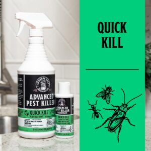 Grandpa Gus's Natural Advanced Pest Killer Concentrate, Bundled with a 32 oz Empty Spray Bottle, Plant-Based Actives Quick Kill 46 Insect Species, Indoor & Outdoor, Light Scent, 3.7 fl oz (Pack of 2)