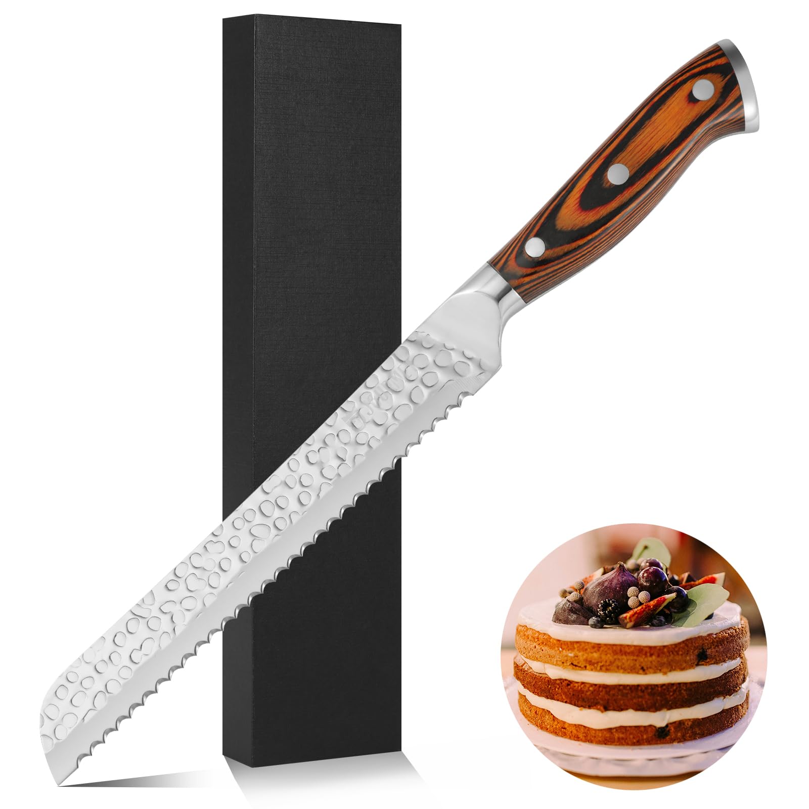 Generic Bread Knife, High Carbon Steel Bread Knife for Homemade Bread, Serrated knife, Sourdough Bread Knife 12 Inch.