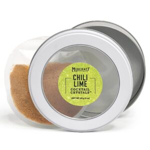 mixcraft cocktail crystals, bar glass rimming salt & sweet, rim mix for drinks, chili lime, 4 ounces