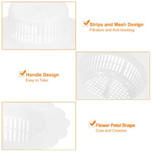 uxcell Sink Drain Strainer, Plastic Kitchen Sink Filter Hair Drain Catchers Sink Strainers for Kitchen Bathroom Balcony, White 2Pcs