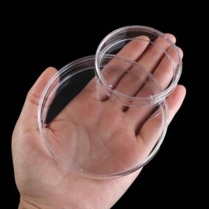 generic 10 PCS Plastic Petri Dishes with Lid, Plastic Lab Petri Plate Dish for Lab Analysis Lab School Supplies 90x15mm 55x15mm(55mm), AM15SD07JCAUS*10