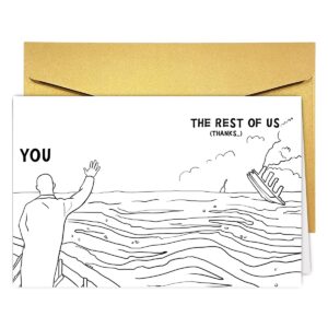 uuefktn funny coworker leaving card farewell card, 2024 grads card, cute retirement card gift for boss colleague, goodluck card miss you card, congratulation new job card,graduation card