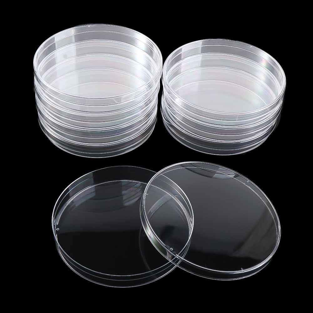 generic 10 PCS Plastic Petri Dishes with Lid, Plastic Lab Petri Plate Dish for Lab Analysis Lab School Supplies 90x15mm 55x15mm(55mm), AM15SD07JCAUS*10