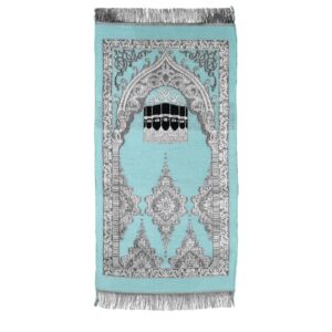 light blue prayer rug muslim carpet mat islamic childrens salat small kids janamaz sajda rugs sajadah namaz sajjadah child toddler mosque mini praying gebetsteppich musallah salah masged ramadan