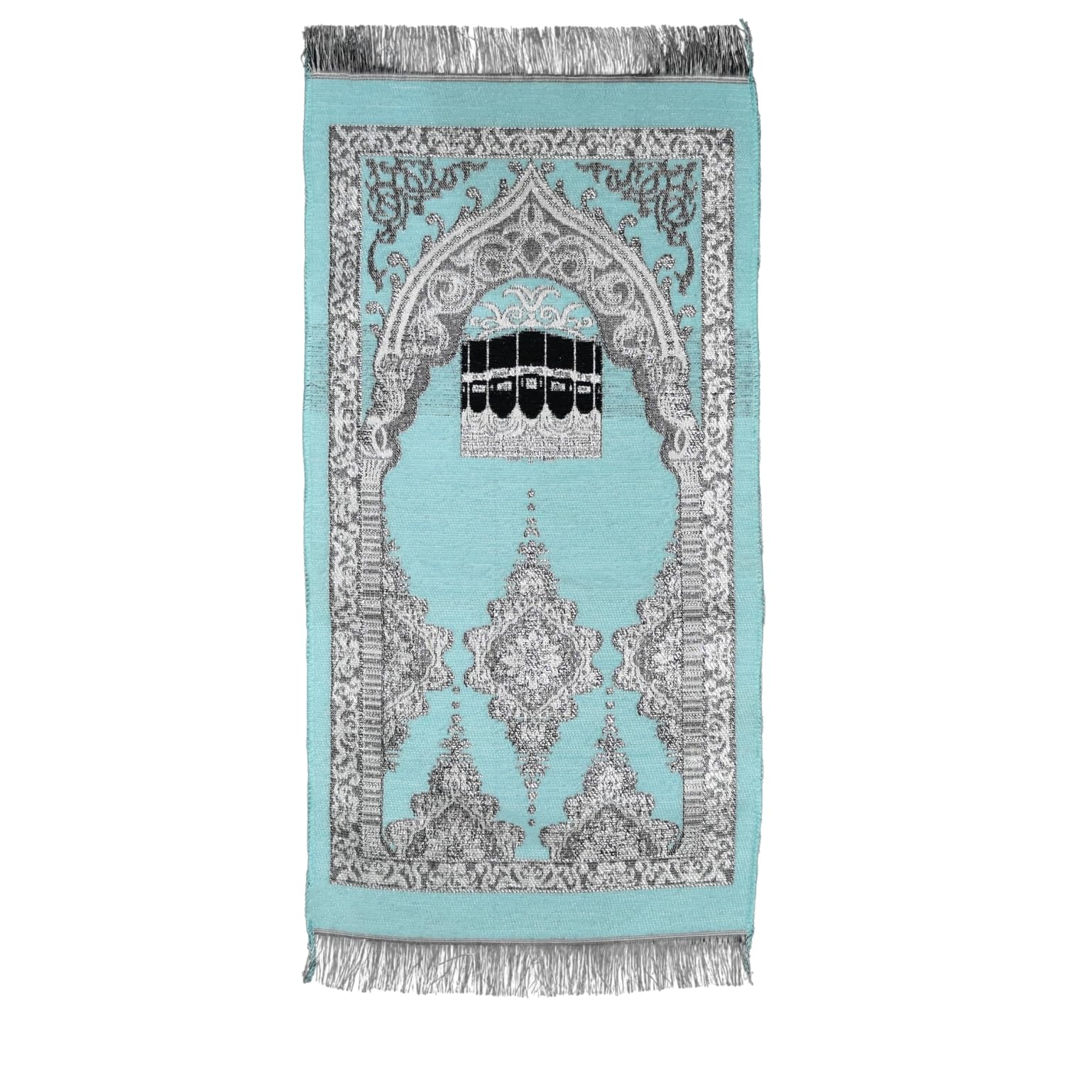 Light Blue Prayer Rug Muslim Carpet Mat Islamic Childrens Salat Small Kids Janamaz Sajda Rugs Sajadah Namaz Sajjadah Child Toddler Mosque Mini Praying Gebetsteppich Musallah Salah Masged Ramadan