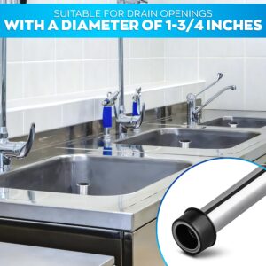 3Pcs Stainless Steel Sink Overflow Pipe - 7.48" 3 Compartment Sink Stopper Pipe Overflow for 1.75" Drains Bar Sink Stoppers with Overflow Pipe - Sink Stopper Pipe Kitchen Sink Drain Stopper Drain Pipe